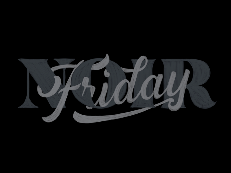 Friday Noir script serif script type typography lettering watercolor procreate handlettering