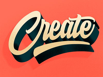 Create 3D Script 3d type create hand drawn type hand lettering handlettering lettering procreate script script lettering typography