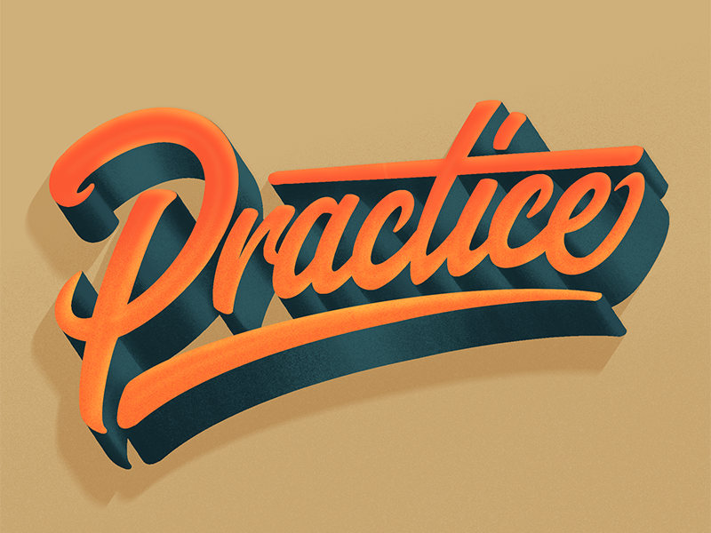 Practice 3D Script practice lettering custom type procreate custom lettering 3d type script hand drawn type typography handlettering