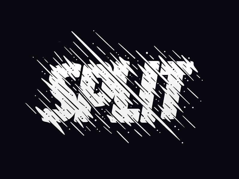 Split lettering custom lettering procreate hand drawn type typography handlettering