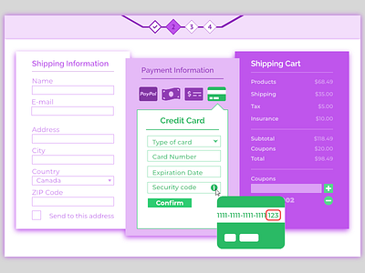 Credit Card Checkout Design #dailyUI #002 002 cc checkout dailyui design ui