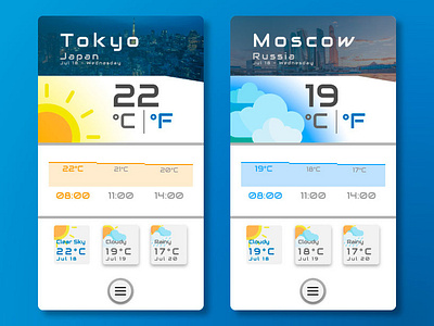 Dailyui #037 - Weather dailyui dailyui 037 dailyui challenge mobile ui ux weather