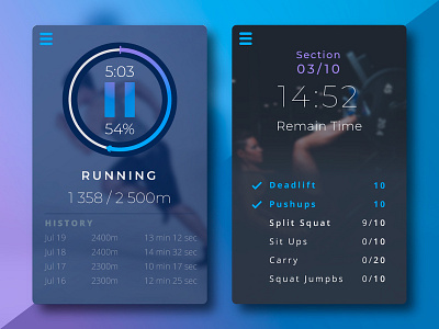 DailyUI #041 - Workout app dailyui dailyui 041 dailyui041 mobile ui uiux ux workout