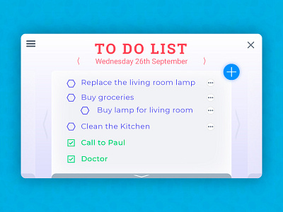 DailyUI #042 - To do List dailyui dailyui 042 dailyui challenge dailyui042 to do list ui uiux ux web web app