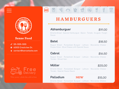 DailyUI #043 - Food/Drink Menu 043 dailyui dailyui 043 dailyui challenge dailyui043 food and drink menu web