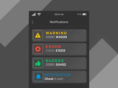 DailyUI #049 - Notifications