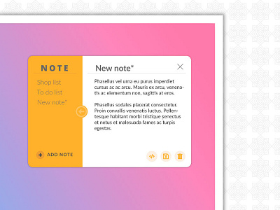 DailyUI 065 - Notes Widget 065 dailyui dailyui 065 dailyui challenge dailyui065 notes widget ui uiux ux