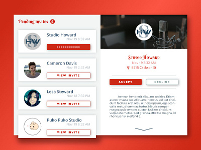 DailyUI #078 - Pending Invitation