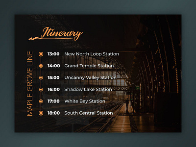 DailyUI #079 - Itinerary