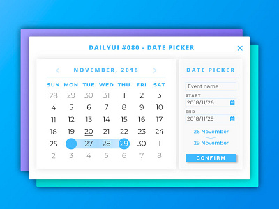 DailyUI #080 - Date Picker