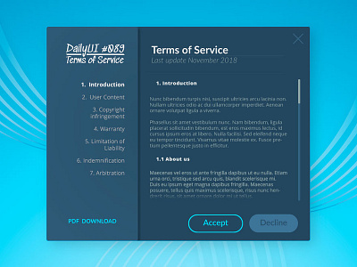 DailyUI #089 - Term Of Use