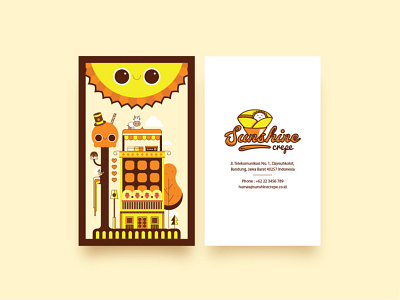 Sunshine Crepe - Name Card business energetic enterprise food happy id card illsutration namecard pastel color profile stationary sun sunshine sunshine crepe