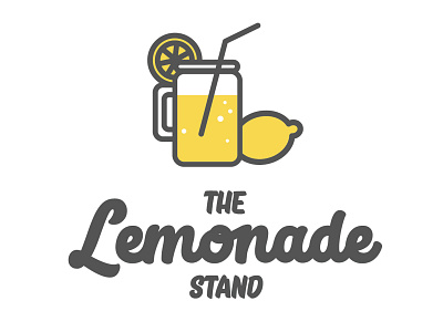 The Lemonade Stand branding design dribbbleweeklywarmup drink graphic design illustrator lemon lemonade local logo prompt simple small business summer two tone vector yellow