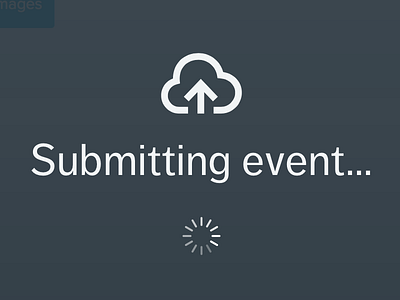 Event is being submitted app form ui ux web