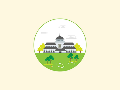 Gedung Sate, Bandung art building character design graphic illustration pattern symbol vector