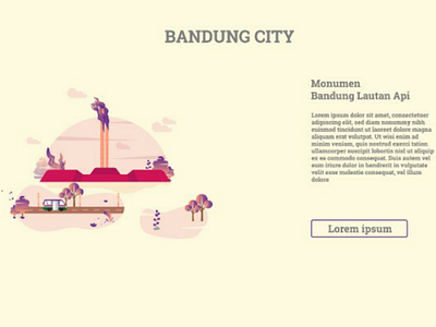 Bandung Citi - Monumen Bandung Lautan Api building design graphic icon illustration pattern symbol ui ux vector web website