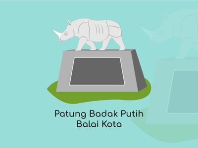 Bandung City Vector Patung Badak Putih