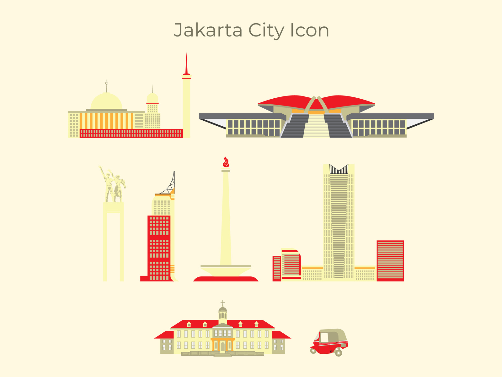 Jakarta City Icon by A Hendry Mulyana on Dribbble