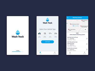 Wash Track Mobile App mobile app mobile app design ui ux