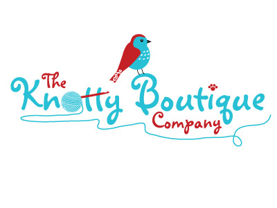 Knotty Boutique Logo Update bird craft crochet logo small business yarn