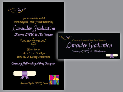 Lavender Graduation Invitation college diploma formal invitation graduation invitation lgbtq web banner