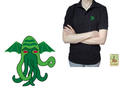 Cthulhu apparel cthulhu embroidery illustration vector