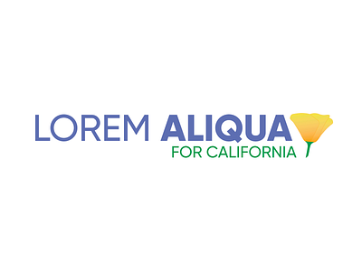 CA Governor Logo california campaign flower logo political