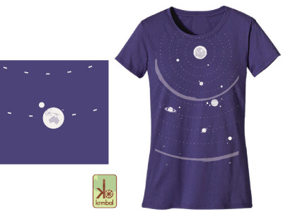 Krmbal Solar System Tee apparel orbits outer space planets screen printing solar system space tee tshirt