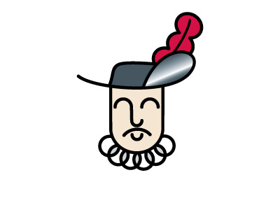 Musketeer logo mascot musketeer simple