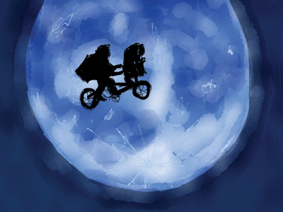 ET Doodle doodle drawing moon movie sketch