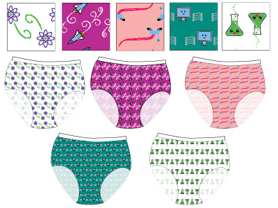 Hanes Girls STEM Patterns