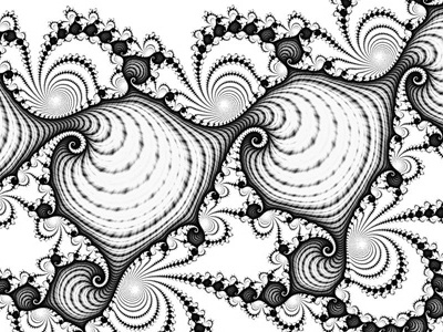 Pen and ink style spirals ink monotone spiral