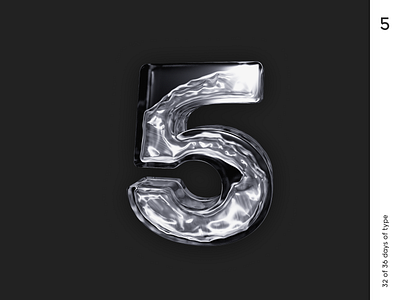 36 days | 5 3d c4d cinema4d design letter minimalism qurle realflow render typo typogaphy