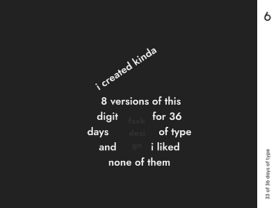 36 days | 6, frustration 36dayoftype design minimalism poster qurle thoughts typo typography