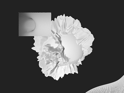 3d abstrct 3d atom array black and white c4d cinema4d design minimal minimalism minimalistic qurle render