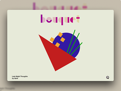 LNT | Bouqet concept design graphic illustration late lnt night poster qurle thoughts