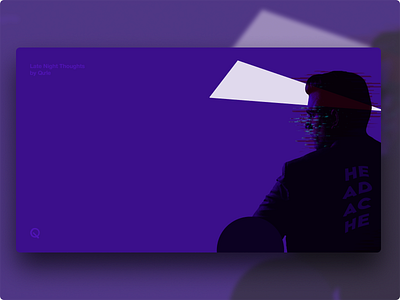 LNT | Headache abstract design emotional graphic illustration illustrator late lnt minimal minimalism night poster qurle thoughts violet
