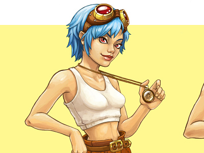 Guide girl character 2d anna art character concept design game ivanova nikita oscolcov personage social