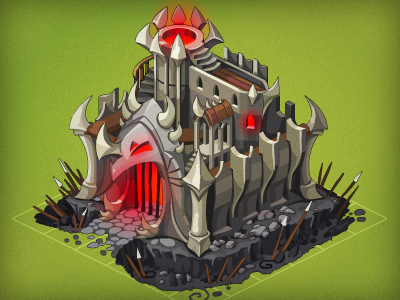 Dark knight Castle art building castle concept fantasy game ivanova anna oscolcov nikita pykodelbi steampunk