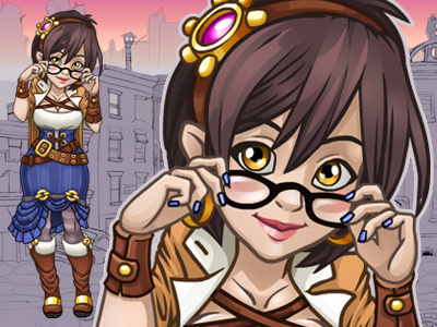 Skyburg game character - Smart girl anna art character concept girl ivanova nikita oscolcov personage skyburg