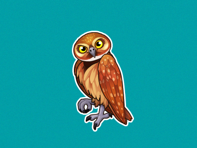 Funny owl anna ivanova bird concept art game item oasis: the last hope oscolcov nikita owl pykodelbi