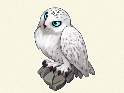 Polar owl for Oasis: the last hope game anna ivanova bird concept art game item oasis: the last hope oscolcov nikita owl pykodelbi