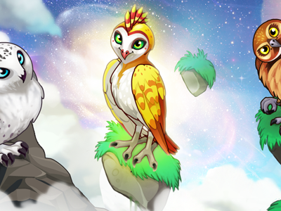 Owls Final art bird concept game item ivanova anna milkyway oasis:the last hope oscolcov nikita owls pykodelbi sky