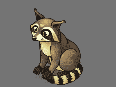 Raccoon for Oasis: the last hope game animal animation anna ivanova concept art game gif item oasis: the last hope oscolcov nikita pykodelbi roccoon