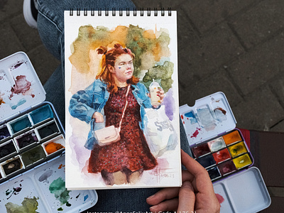 "Just a Modern Girl" - watercolor small portrait painting art character design fashion female girl girl art girl illustration girl portrait illustration painting portrait sketch traditional art traditional illustration watercolor watercolor art watercolor painting watercolor portrait watercolour woman