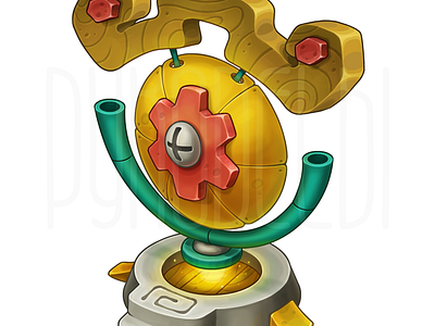 Gong for "MagnetBots" game anna ivanova building concept art game gong isometric magnetbots nikita oscolocov pykodelbi unit анна иванова никита осколков