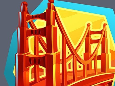 Icon 6 - San Francisco goldengates bridge alisa bingo anna ivanova bridge concept art game art goldengates icon isometric item nikita oscolcov pykodelbi san francisco