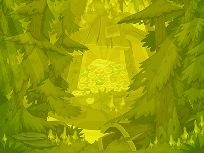 Sumer forest shack bg for TreasureHunters game
