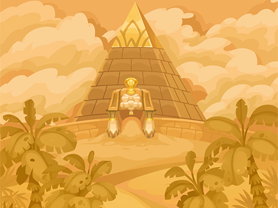 Egypt‬ ‪golden‬ ‪‎pyramid‬ ‪‎bg‬ for ‪TreasureHunters‬ ‪‎game‬ adobe flash anna ivanova background concept art decor egypt‬ game art golden‬ ‪‎pyramid isometric nikita oscolcov pykodelbi treasure hunters