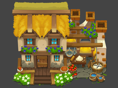 Bakery anna ivanova apple pie bakery building concept art flash game art isometric nikita oscolcov pykodelbi untold legacy